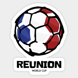 Reunion Football Country Flag Sticker